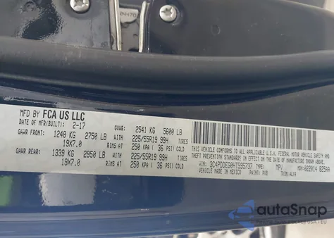 2017 Dodge Journey Gt Awd from USA, damaged, VIN 3C4PDDEG0HT595737